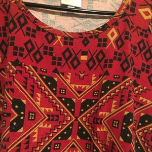 LuLaRoe! Red Aztec print LulaRoe Carly
